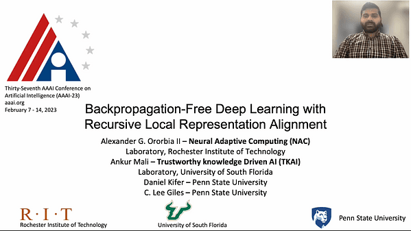 Backpropagation-Free Deep Learning with Recursive Local Representation Alignment