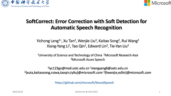 SoftCorrect: Error Correction with Soft Detection for Automatic Speech Recognition