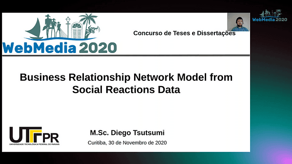 Business Relationship Network Model from Social Reactions Data