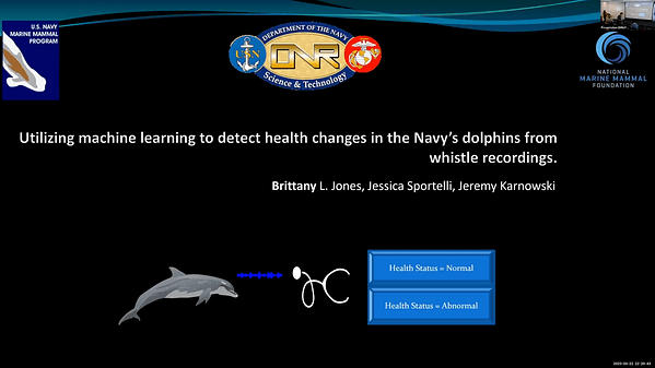 Utilizing Machine Learning to Detect Health Changes in Navy Dolphins from Their Whistles