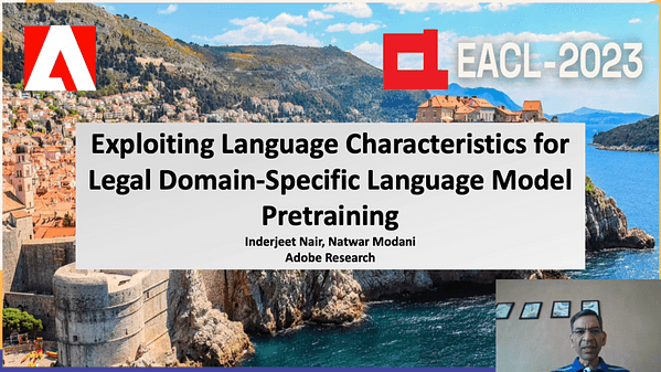 Exploiting Language Characteristics for Legal Domain-Specific Language Model Pretraining