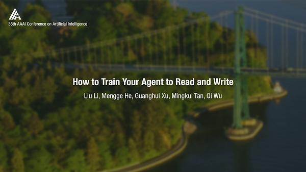 How to Train Your Agent to Read and Write