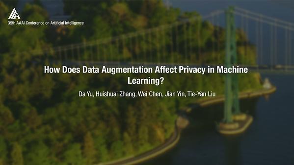 How Does Data Augmentation Affect Privacy in Machine Learning?