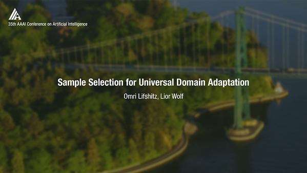 Sample Selection for Universal Domain Adaptation