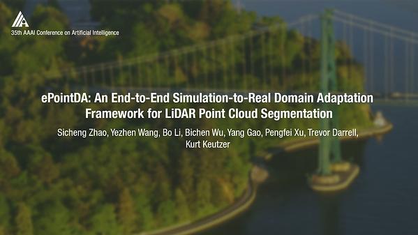 ePointDA: An End-to-End Simulation-to-Real Domain Adaptation Framework for LiDAR Point Cloud Segmentation