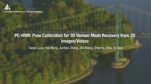 PC-HMR: Pose Calibration for 3D Human Mesh Recovery from 2D Images/Videos