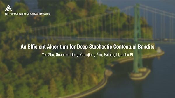 An Efficient Algorithm for Deep Stochastic Contextual Bandits