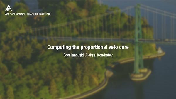 Computing the Proportional Veto Core