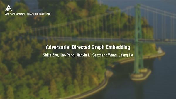 Adversarial Directed Graph Embedding