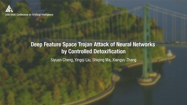 Deep Feature Space Trojan Attack of Neural Networks by Controlled Detoxification