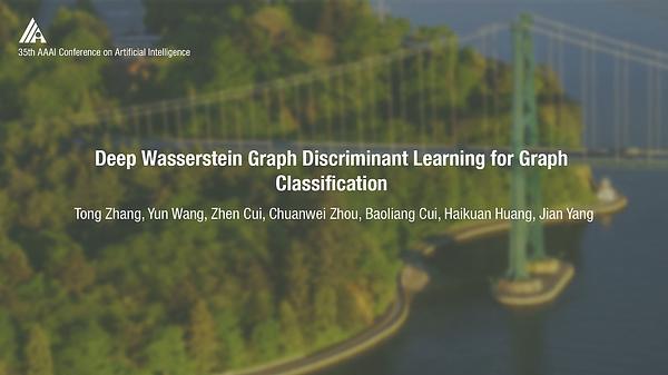 Deep Wasserstein Graph Discriminant Learning for Graph Classification