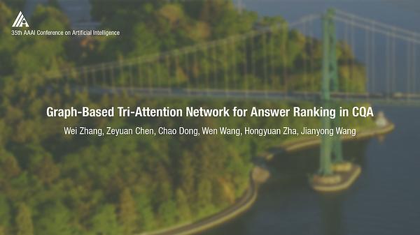 Graph-Based Tri-Attention Network for Answer Ranking in CQA