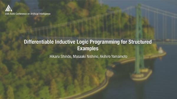 Differentiable Inductive Logic Programming for Structured Examples