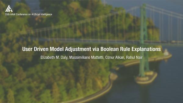 User Driven Model Adjustment via Boolean Rule Explanations