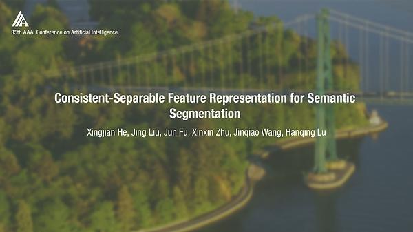 Consistent-Separable Feature Representation for Semantic Segmentation