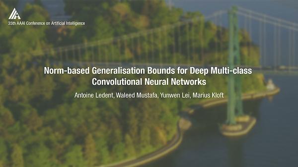 Norm-Based Generalisation Bounds for Deep Multi-Class Convolutional Neural Networks