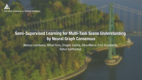 Semi-Supervised Learning for Multi-Task Scene Understanding by Neural Graph Consensus