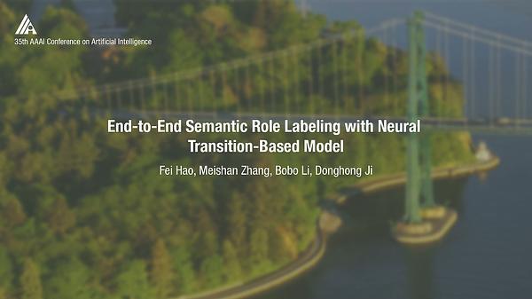 End-to-End Semantic Role Labeling with Neural Transition-Based Model