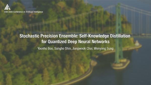Stochastic Precision Ensemble: Self-Knowledge Distillation for Quantized Deep Neural Networks