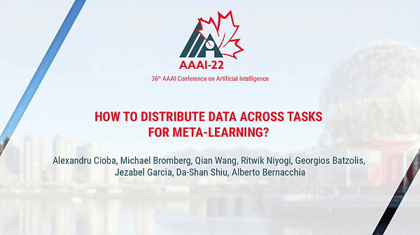 How to Distribute Data across Tasks for Meta-Learning?