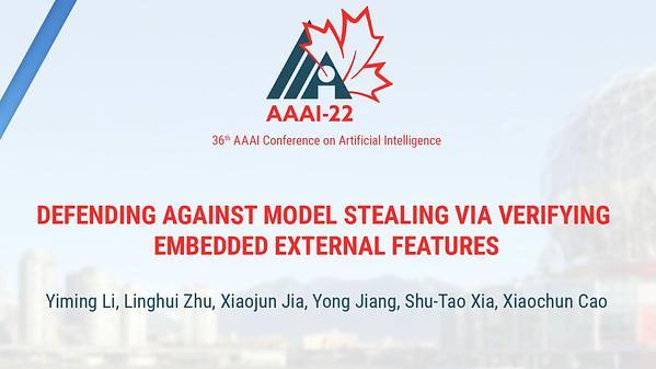 Defending Against Model Stealing via Verifying Embedded External Features
