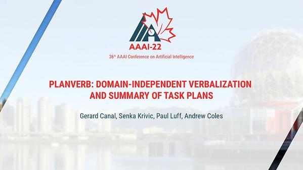 PlanVerb: Domain-Independent Verbalization and Summary of Task Plans