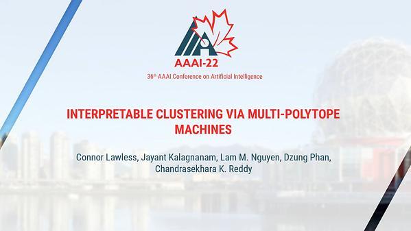 Interpretable Clustering via Multi-Polytope Machines