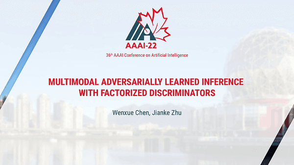 Multimodal Adversarially Learned Inference with Factorized Discriminators