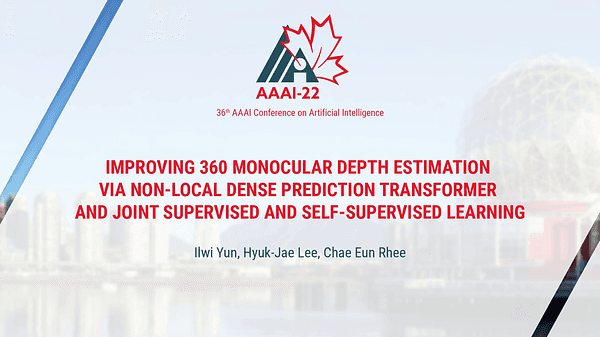 Improving 360 Monocular Depth Estimation via Non-Local Dense Prediction Transformer and Joint Supervised and Self-Supervised Learning