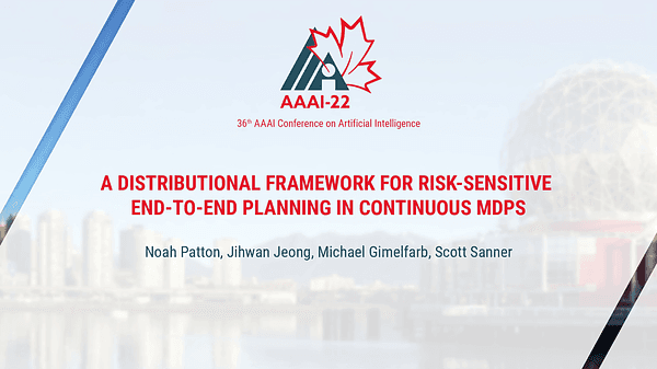 A Distributional Framework for Risk-Sensitive End-to-End Planning in Continuous MDPs