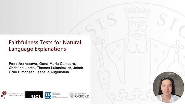 Faithfulness Tests for Natural Language Explanations
