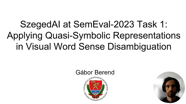 SzegedAI at SemEval-2023 Task 1: Applying Quasi-Symbolic Representations in Visual Word Sense Disambiguation