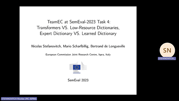 TeamEC at SemEval-2023 Task 4: Transformers vs. Low-Resource Dictionaries, Expert Dictionary vs. Learned Dictionary