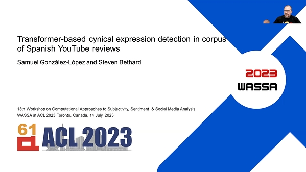 Transformer-based cynical expression detection in a corpus of Spanish YouTube reviews