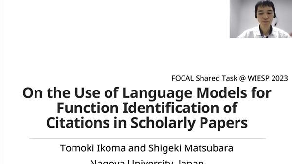 On the Use of Language Models for Function Identification of Citations in Scholarly Papers