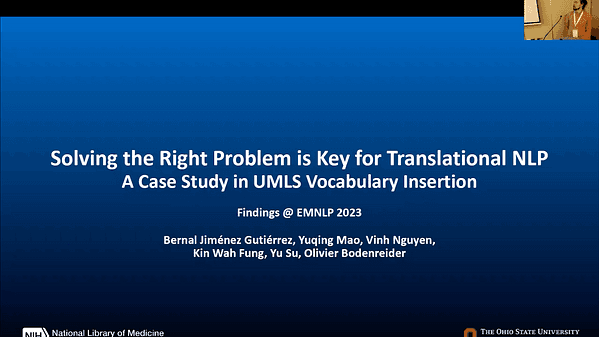 Solving the Right Problem is Key for Translational NLP | VIDEO