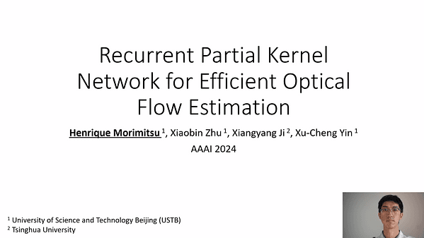Recurrent Partial Kernel Network for Efficient Optical Flow Estimation | VIDEO