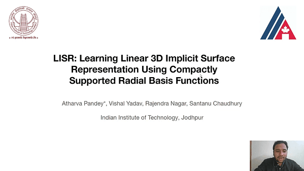 LISR: Learning Linear 3D Implicit Surface Representation Using Compactly Supported Radial Basis Functions