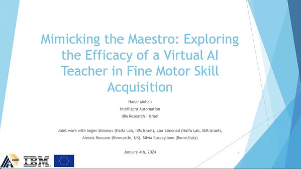 Mimicking the Maestro: Exploring the Efficacy of a Virtual AI Teacher in Fine Motor Skill Acquisition