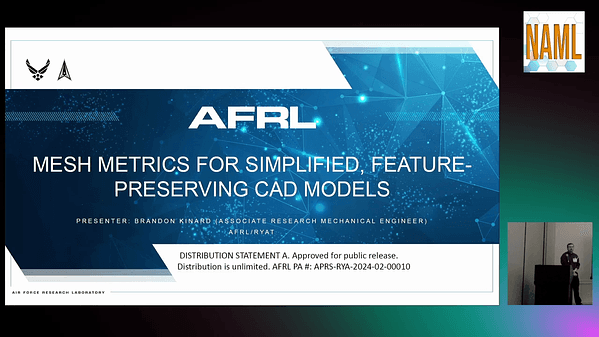 Mesh metrics for simplified, feature-preserving CAD models
