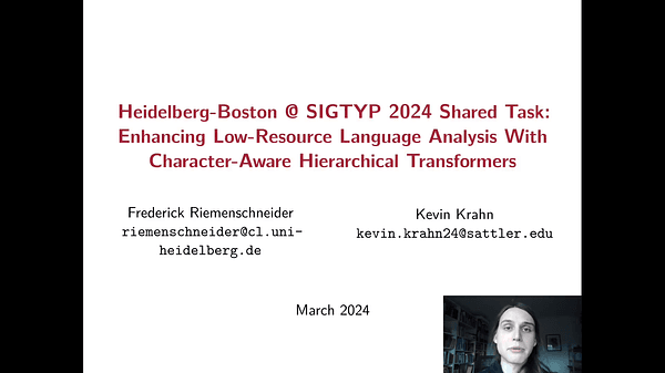 Heidelberg-Boston @ SIGTYP 2024 Shared Task:Enhancing Low-Resource Language Analysis With Character-AwareHierarchical Transformers