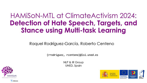 HAMiSoN-MTL at ClimateActivism 2024: Detection of Hate Speech, Targets, and Stance using Multi-task Learning
