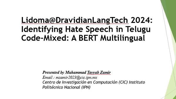 Lidoma@DravidianLangTech 2024: Identifying Hate Speech in Telugu Code-Mixed Texts: A BERT Multilingual Approach