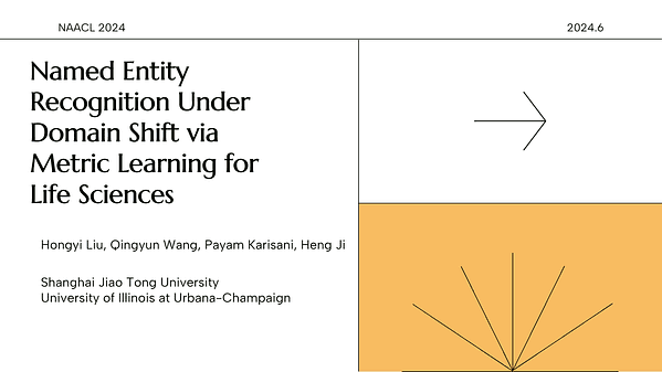 Named Entity Recognition Under Domain Shift via Metric Learning for Life Sciences