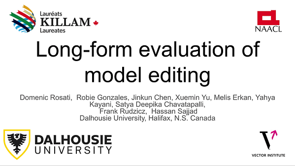 Long-form evaluation of model editing