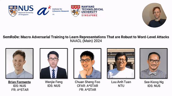 SemRoDe: Macro Adversarial Training to Learn Representations that are Robust to Word-Level Attacks