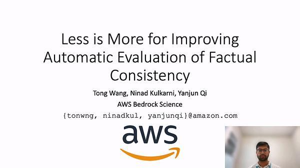 Less is More for Improving Automatic Evaluation of Factual Consistency