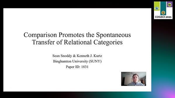 Comparison Promotes the Spontaneous Transfer of Relational Categories